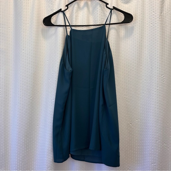LOFT Teal High Neck Tank Camisole Size Medium - Picture 3 of 3